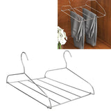 Stainless Steel Magic Pants Hangers Foldable Multifunctional Space Saving Slacks Hangers for Pants Clothes