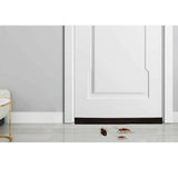 Door Edge Strip Bottom Sealing Self Adhesive Dust Proof Soundproofing Weather Protection Trim Brown - Top-Down View