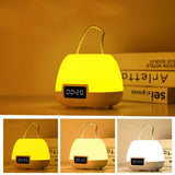 LED Night Light Rechargeable Children's Bedroom Bedside Desk Lamp Household Supplies 4w Remote Control 3 Color Clock - Low Angle