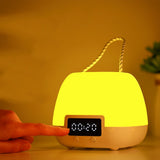 LED Night Light Rechargeable Children's Bedroom Bedside Desk Lamp Household Supplies 4w Remote Control 3 Color Clock - Extra Image