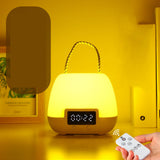 LED Night Light Rechargeable Children's Bedroom Bedside Desk Lamp Household Supplies 4w Remote Control 3 Color Clock - Extra Image