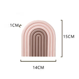 Placemat Prevent Slip Wearable Thickened Insulation Cup Pad for Bowl Plate Kitchen Restaurant Gradient Pink
