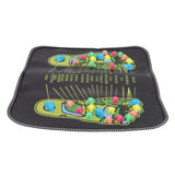 Foot Massage Mat Blood Circulation Relieve Pain Simulation Cobblestone Reflexology Walk Stone Mat 35x35cm / 13.8x13.8in - Rear View