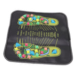Foot Massage Mat Blood Circulation Relieve Pain Simulation Cobblestone Reflexology Walk Stone Mat 35x35cm / 13.8x13.8in - Close-Up Angle