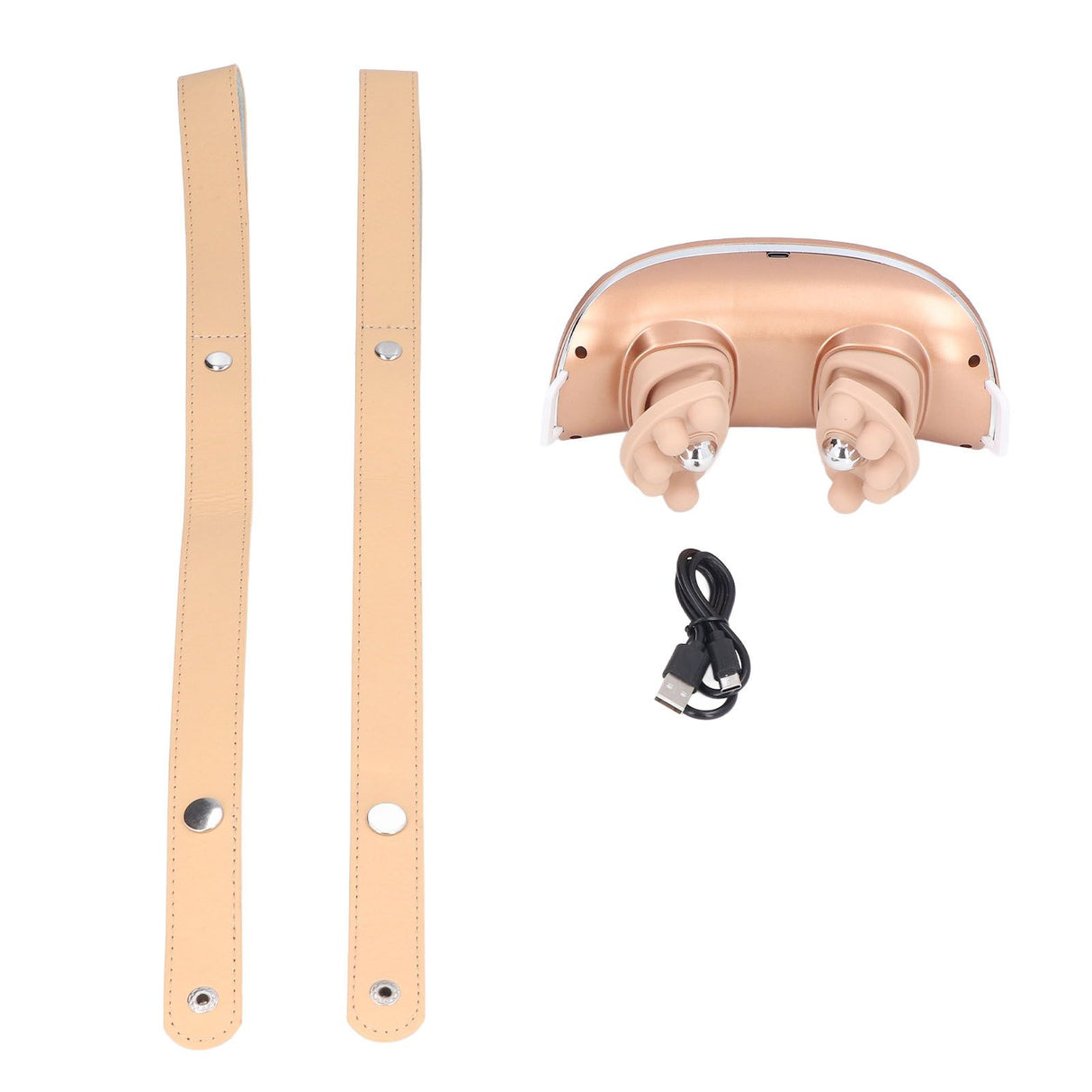 Neck Massager Relieve Muscle Pain Portable Rechargeable Kneading Hot Compress Neck Massager for Home Use Gold