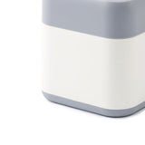 Desktop Trash Can Cute Drop Resistant Portable Tiny Desktop Garbage Bin with Detachable Lid for Car and Home Snap On [Grey Beige]