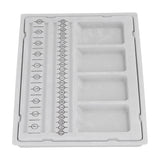 Beaded Measuring Board 4 Straight Channels 4 Recessed Compartments Bead Design Board for Creating Bracelets Necklaces - Front View