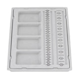Beaded Measuring Board 4 Straight Channels 4 Recessed Compartments Bead Design Board for Creating Bracelets Necklaces