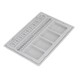Beaded Measuring Board 4 Straight Channels 4 Recessed Compartments Bead Design Board for Creating Bracelets Necklaces - Top-Down View