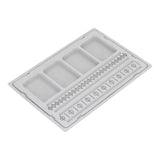Beaded Measuring Board 4 Straight Channels 4 Recessed Compartments Bead Design Board for Creating Bracelets Necklaces - Close-Up Angle