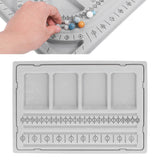 Beaded Measuring Board 4 Straight Channels 4 Recessed Compartments Bead Design Board for Creating Bracelets Necklaces - Extra Image