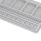Beaded Measuring Board 4 Straight Channels 4 Recessed Compartments Bead Design Board for Creating Bracelets Necklaces