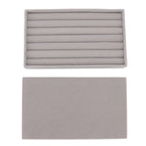 Jewelry Storage Box Various Grid Space Saving Flocked Cloth Jewelry Selection Display Storage Box for Girls