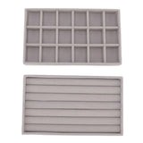 Jewelry Storage Box Various Grid Space Saving Flocked Cloth Jewelry Selection Display Storage Box for Girls