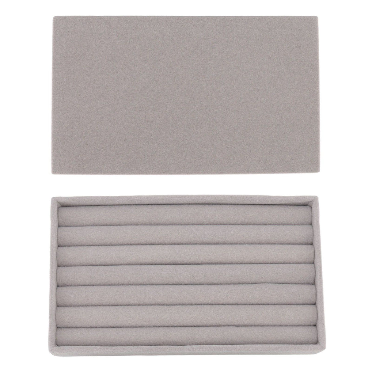 Jewelry Storage Box Various Grid Space Saving Flocked Cloth Jewelry Selection Display Storage Box for Girls