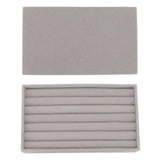 Jewelry Storage Box Various Grid Space Saving Flocked Cloth Jewelry Selection Display Storage Box for Girls