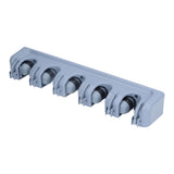 Mop Broom Holder Multifunctional Space Saving Broom Wall Mounted Rack for Kitchen Bathroom Garden Garage A - Side View