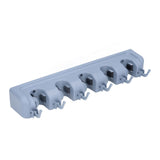 Mop Broom Holder Multifunctional Space Saving Broom Wall Mounted Rack for Kitchen Bathroom Garden Garage A