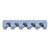 Mop Broom Holder Multifunctional Space Saving Broom Wall Mounted Rack for Kitchen Bathroom Garden Garage A - Rear View