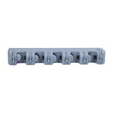 Mop Broom Holder Multifunctional Space Saving Broom Wall Mounted Rack for Kitchen Bathroom Garden Garage A - Low Angle