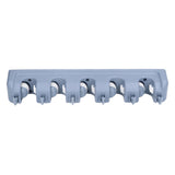 Mop Broom Holder Multifunctional Space Saving Broom Wall Mounted Rack for Kitchen Bathroom Garden Garage B