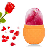 Pineapple Style Face Massage Ice Cube Roller Silicone Face Massage Ice Tray Mold Skin Care Beauty Tool Orange