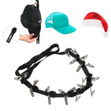 Hat Rack Stainless Steel Wall Mounted Practical Hat Organizer for Home Door Black