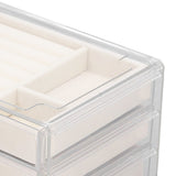 Acrylic Jewelry Organizer Clear Acrylic Beige Drawer Desk Storage Jewelry Box for Stud Earrings Necklace Jewelry - Extra Image