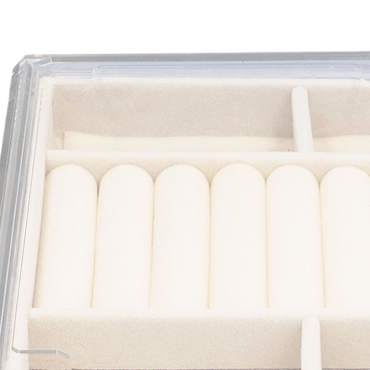 Acrylic Jewelry Organizer Clear Acrylic Beige Drawer Desk Storage Jewelry Box for Stud Earrings Necklace Jewelry