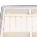 Acrylic Jewelry Organizer Clear Acrylic Beige Drawer Desk Storage Jewelry Box for Stud Earrings Necklace Jewelry