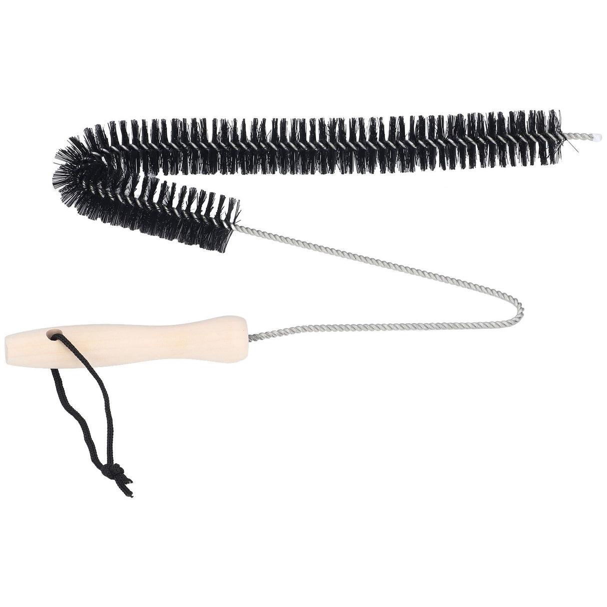 Stainless Steel Dryer Vent Cleaner Brush Multifunctional Bendable Pipe Cleaning Brush with Wood Handle for Home