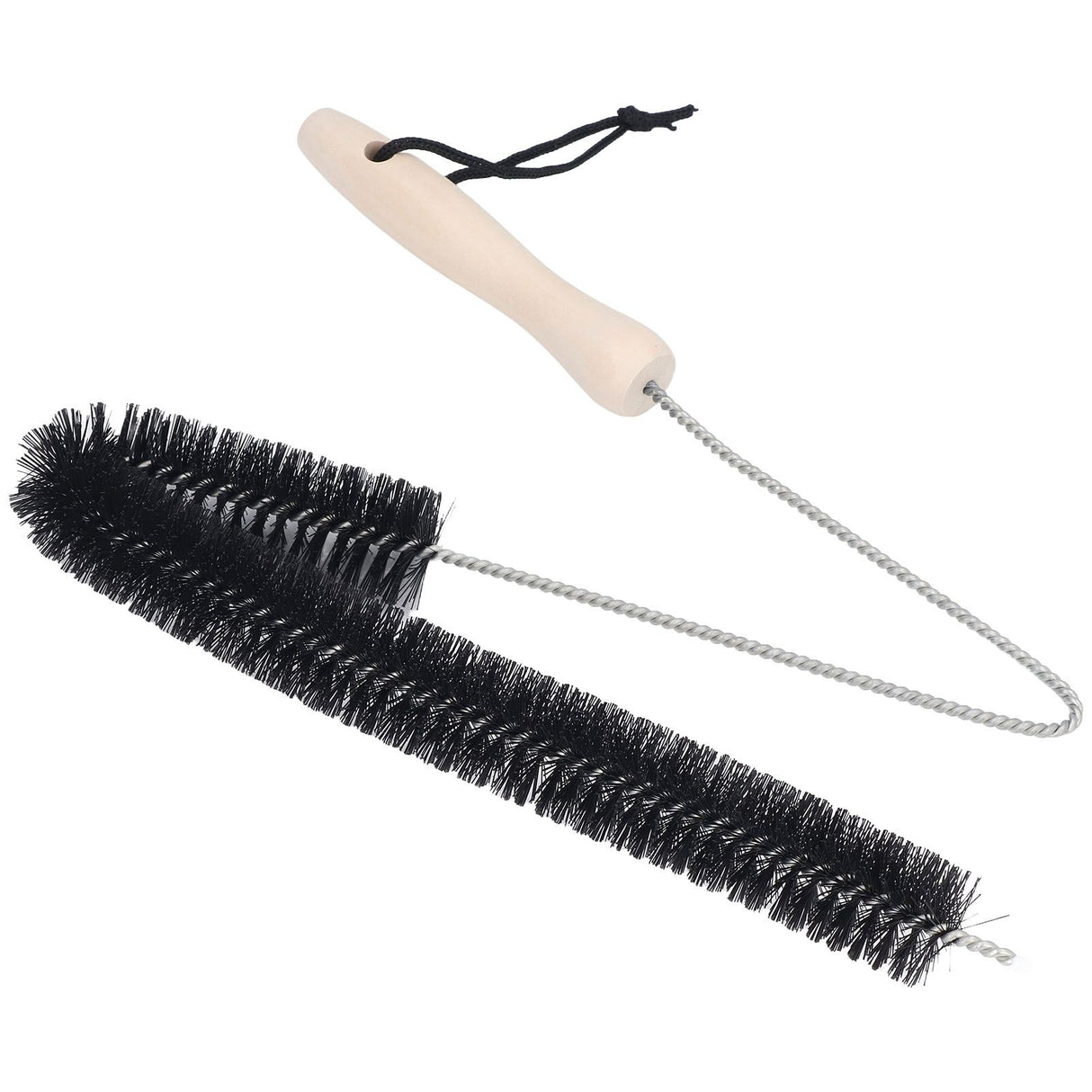 Stainless Steel Dryer Vent Cleaner Brush Multifunctional Bendable Pipe Cleaning Brush with Wood Handle for Home