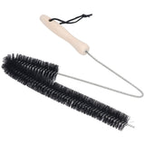 Stainless Steel Dryer Vent Cleaner Brush Multifunctional Bendable Pipe Cleaning Brush with Wood Handle for Home