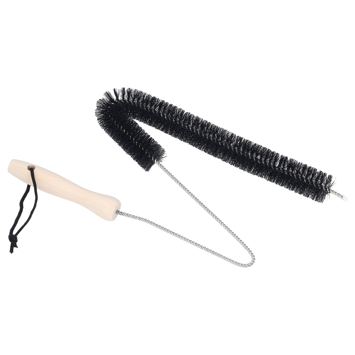 Stainless Steel Dryer Vent Cleaner Brush Multifunctional Bendable Pipe Cleaning Brush with Wood Handle for Home