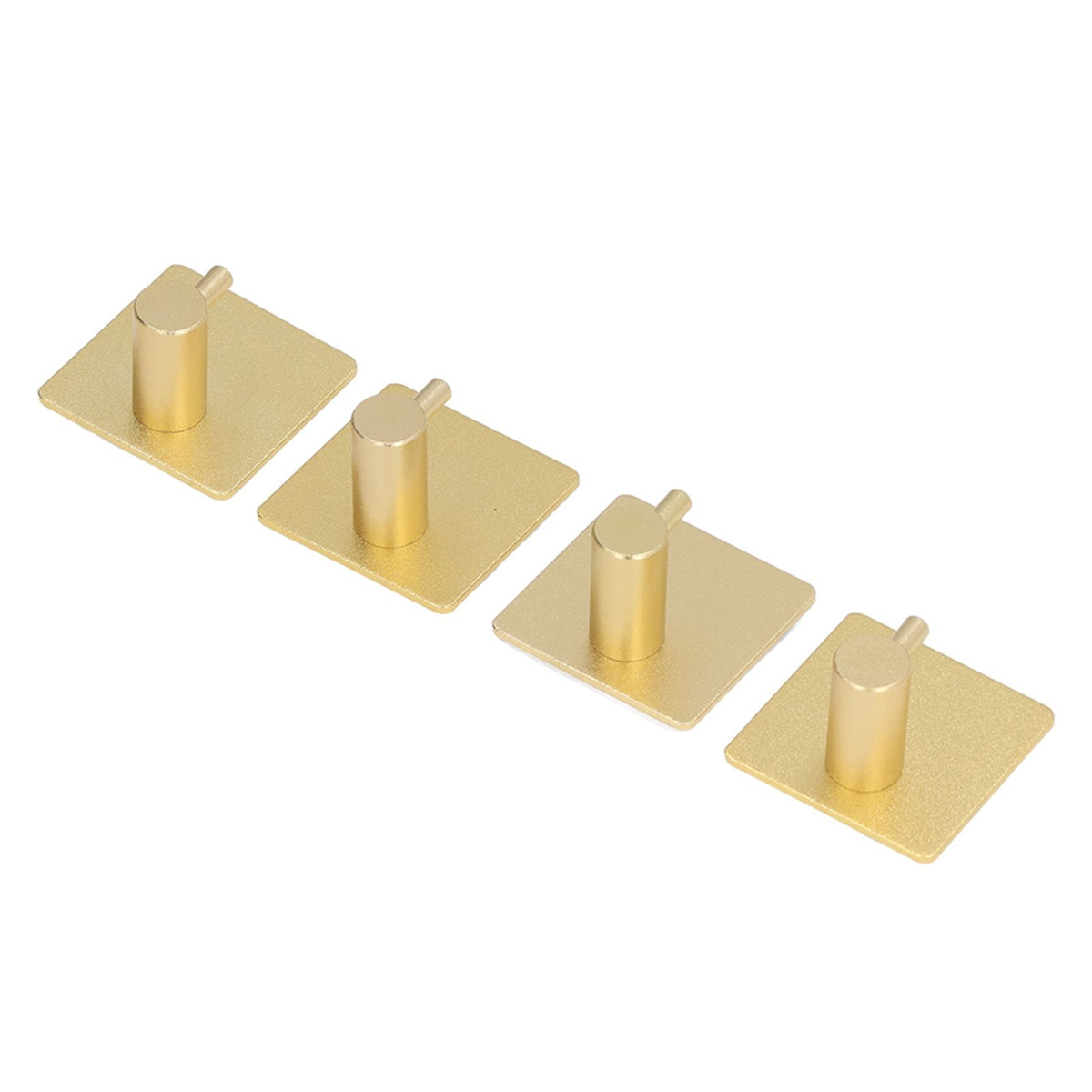 4pcs Towel Hook Aluminum Rustproof Waterproof Heavy Duty Adhesive Wall Hook for Hanging Coat Hat Towel Robe Golden