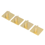 4pcs Towel Hook Aluminum Rustproof Waterproof Heavy Duty Adhesive Wall Hook for Hanging Coat Hat Towel Robe Golden - Side View