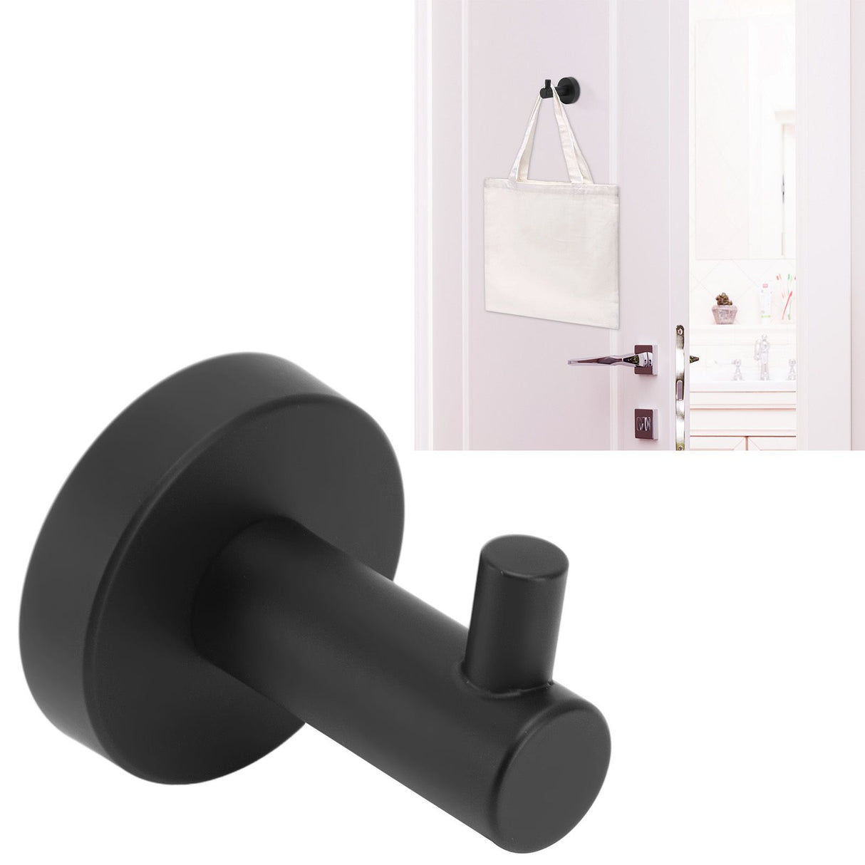 Stainless Steel Round Hook Wall Mount Towel Robe Coat Hook Utility Shower Towel Hanger for Bathroom Kitchen Home Hotel