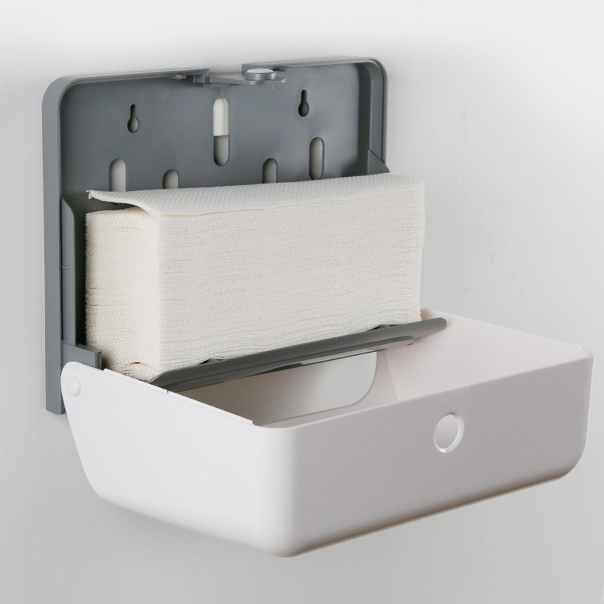 Paper Towel Dispenser Wall Mounted Safe Sturdy ABS Glossy Corner Bathroom Paper Towel Holder for Bathroom Toilet