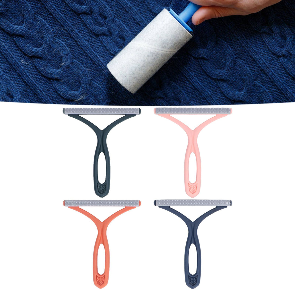 4pcs Double Sided Lint Remover Portable Fluff Shaver Carpet Cleaning Scraper for Home Clothing