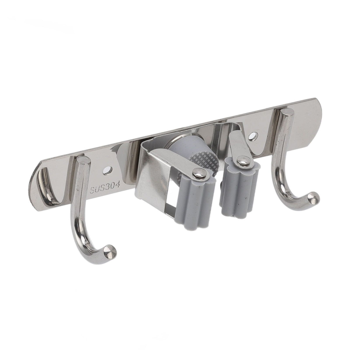 Wall Mounted Mop Organizer Holder Kitchen Bathroom Hardware Hook Pendant Balcony Mop Clip Rag Hook Punch Free Perforations