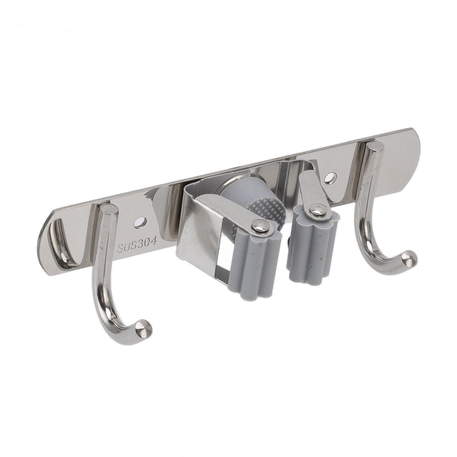 Wall Mounted Mop Organizer Holder Kitchen Bathroom Hardware Hook Pendant Balcony Mop Clip Rag Hook Punch Free Perforations