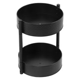 Rotating Spice Rack Countertop Double Layer Multi Functional 360 Degree Rotatable Spice Storage Shelf for Kitchen