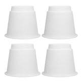 4Pcs 5 Inch Heavy Duty Round Furniture Bed Risers Lifter with Anti Slip Top for Table Chair Desk Sofa