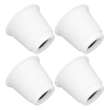 4Pcs 5 Inch Heavy Duty Round Furniture Bed Risers Lifter with Anti Slip Top for Table Chair Desk Sofa - Close-Up Angle