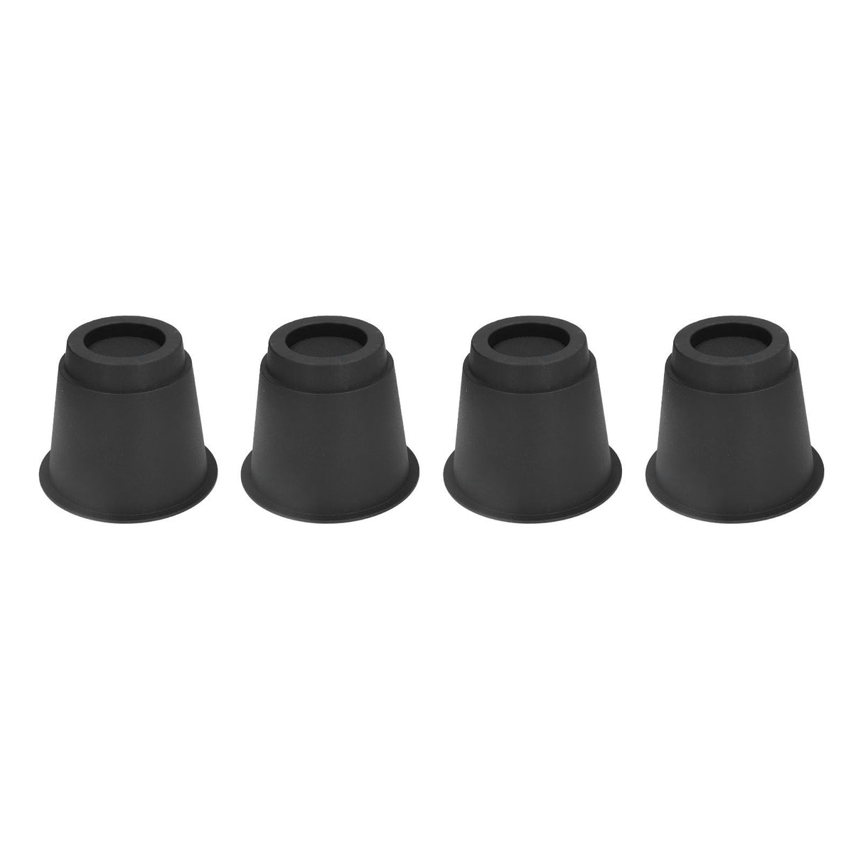 4 Pcs Plastic Furniture Risers 5 Inch Heavy Duty Stackable Circle Bed Lifter for Bed Chair Table Sofa Black