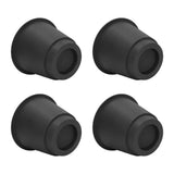 4 Pcs Plastic Furniture Risers 5 Inch Heavy Duty Stackable Circle Bed Lifter for Bed Chair Table Sofa Black - Rear View