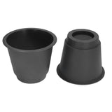 4 Pcs Plastic Furniture Risers 5 Inch Heavy Duty Stackable Circle Bed Lifter for Bed Chair Table Sofa Black