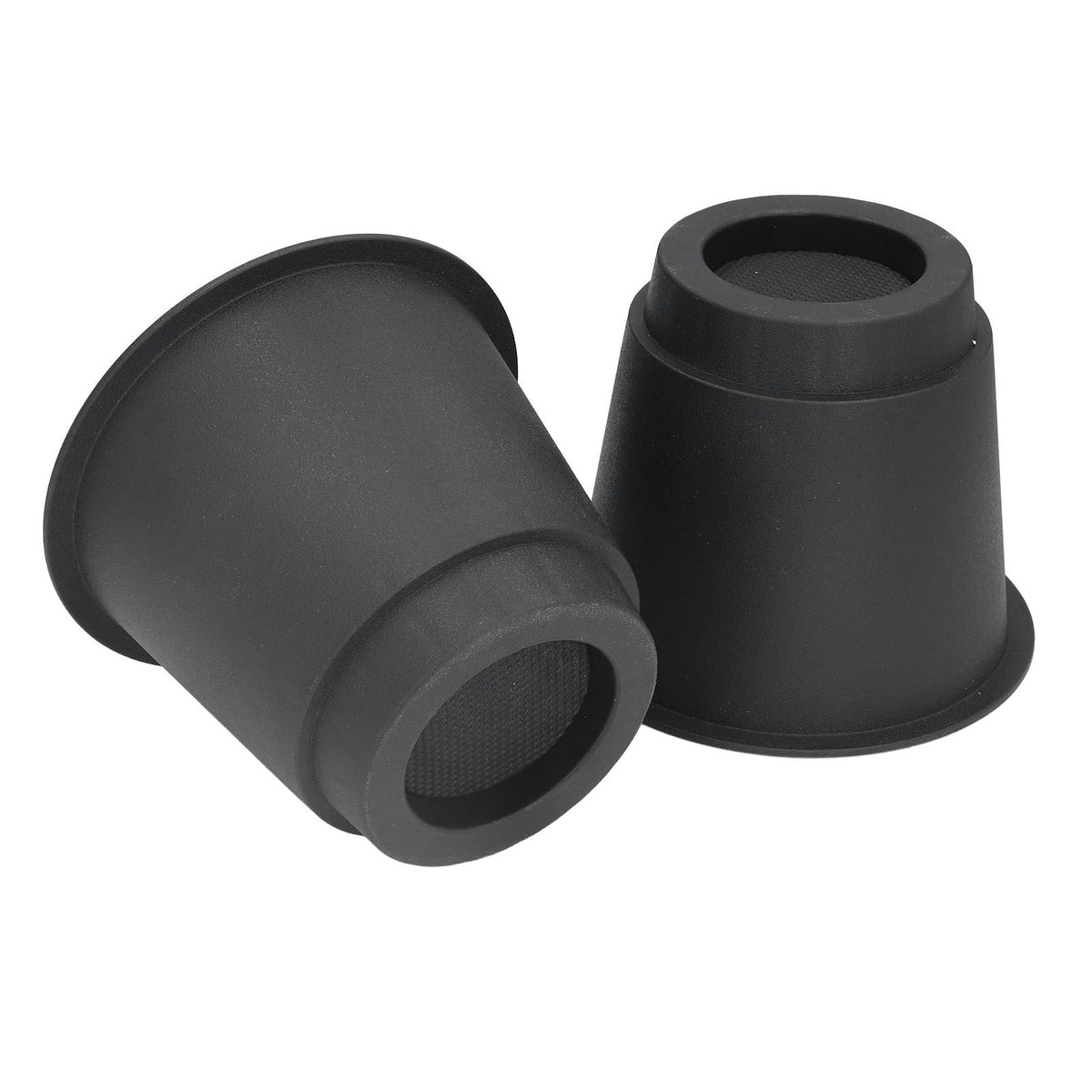 4 Pcs Plastic Furniture Risers 5 Inch Heavy Duty Stackable Circle Bed Lifter for Bed Chair Table Sofa Black