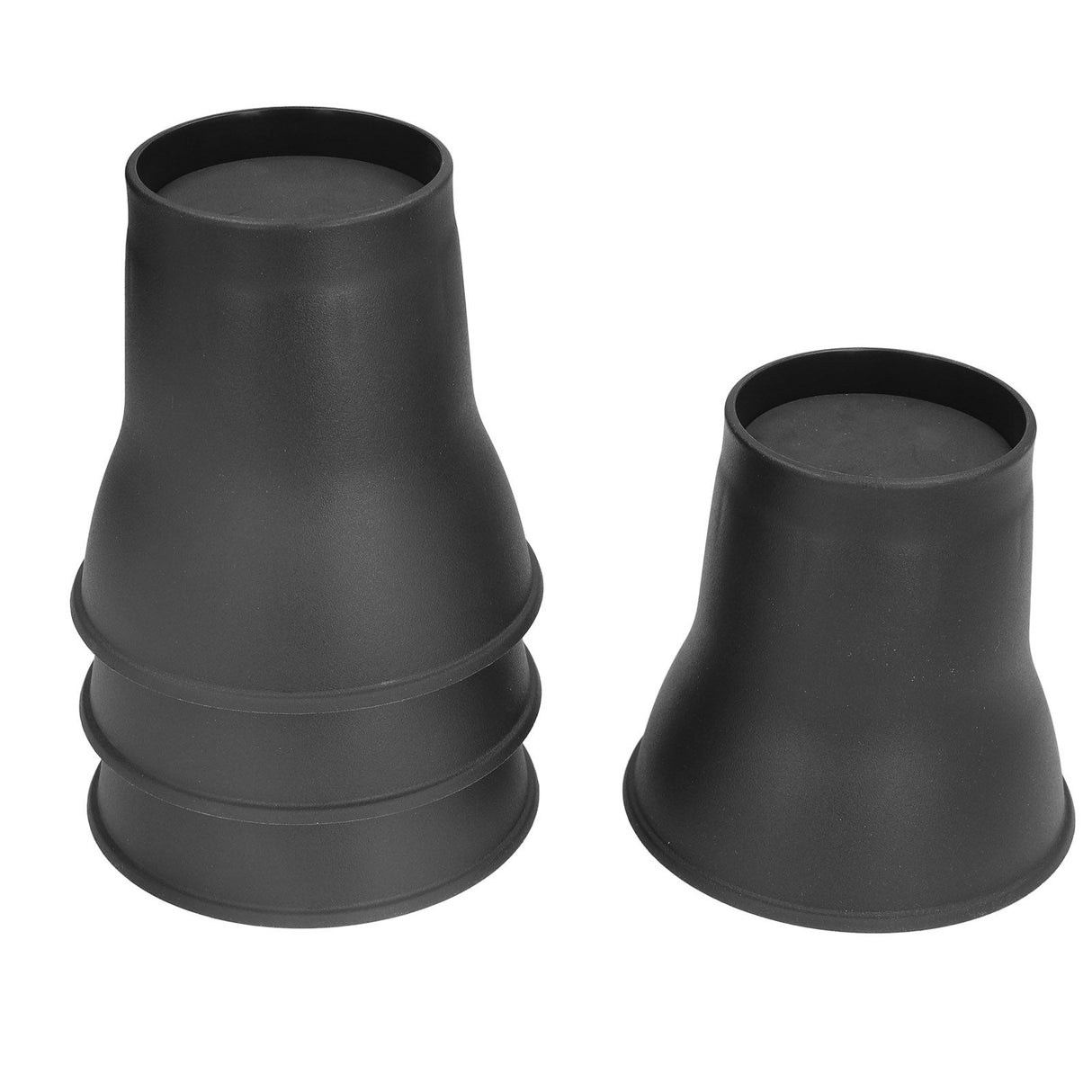 4pcs Furniture Risers 6 Inches Horn Shaped Black Plastic Heavy Duty Riser for Bed Sofa