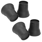 4pcs Furniture Risers 6 Inches Horn Shaped Black Plastic Heavy Duty Riser for Bed Sofa - Side View